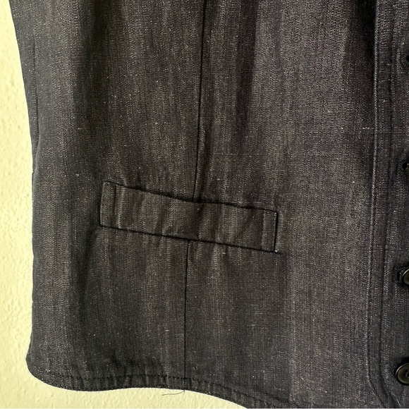 Lardini // Men’s Linen Navy Vest made in Italy size 48 - Picture 6 of 13